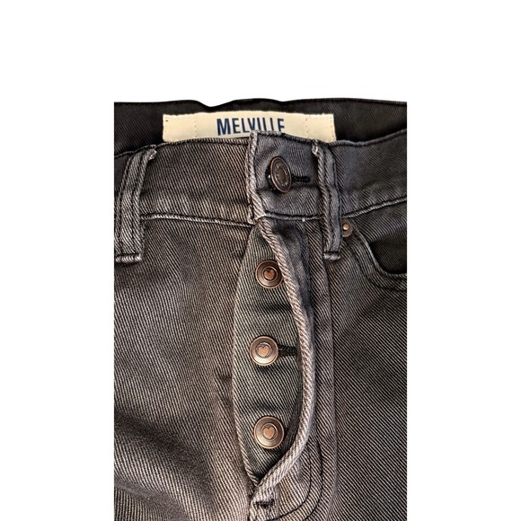 Melville Boyfriend Jeans Black Wash Distressed Denim Sz 26"(Fits 28") Indie Y2k - Picture 5 of 9